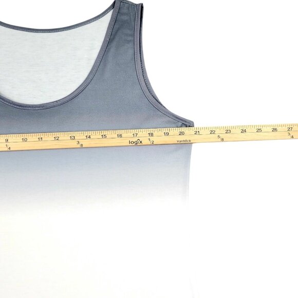 Womens XL Colorblock Ombre Tank Dress Stylish Sleeveless Summer Tunic Round Neck - Picture 9 of 11